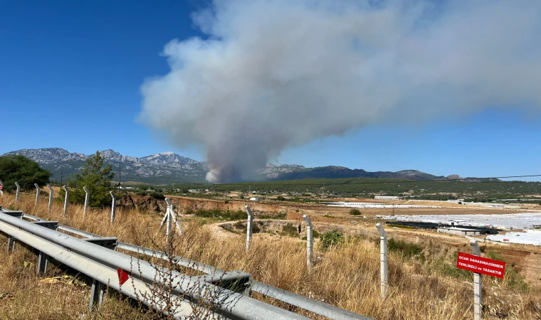 ANTALYA'DA ORMAN YANGINI ALEVLER YAYILIYOR