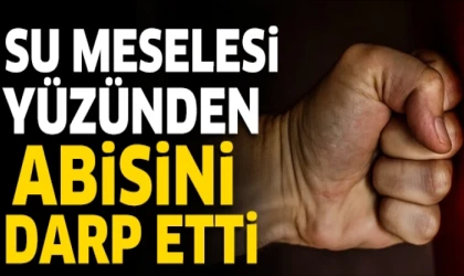 SU MESELESİ YÜZÜNDEN ABİSİNİ DARP ETTİ