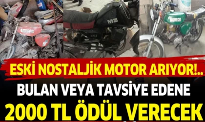 Eski nostaljik motosiklet bulan veya tavsiye edene 2000 TL