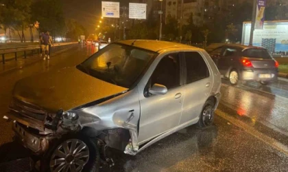 Hurdaya dönen otomobilde burunları bile kanamadı